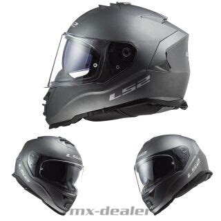 LS2 FF 800 Storm Matt Titanium Motorrad Helm Integralhelm Sonnenblend