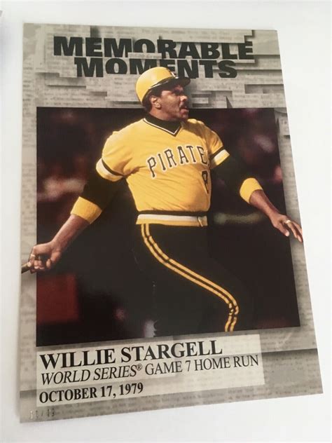 2017 Topps Memorable Moments Jumbo 5x7 Willie Stargell Pirates MM22 D