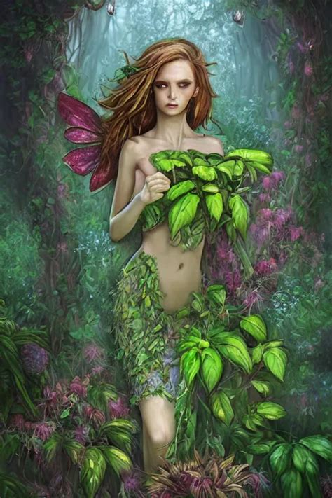 Book Cover Plant Fairy Digital Painting Highly Stable Diffusion