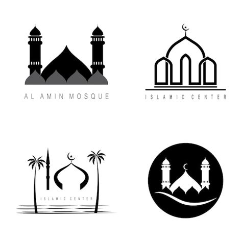 Premium Vector Mosque Moslem Icon Vector Illustration Design