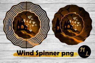 Haunted House Wind Spinner Design Graphic By Daryaboska Creative Fabrica