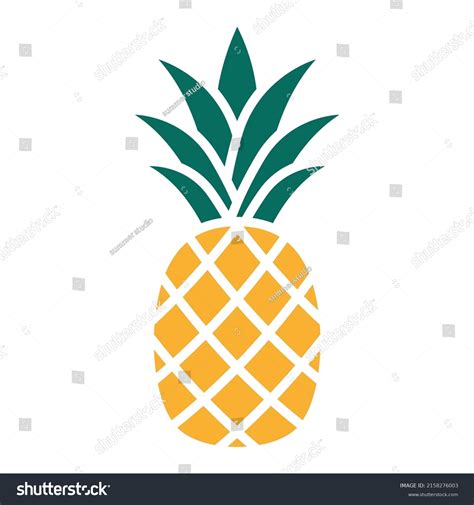 Pineapple Icon Pineapple Tropical Fruit Vector Stock Vector Royalty Free 2158276003 Shutterstock