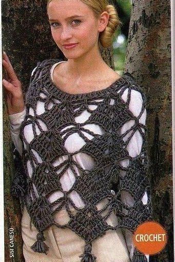 Crochet Patrons modèles gratuits 63 Ponchos au crochet Le