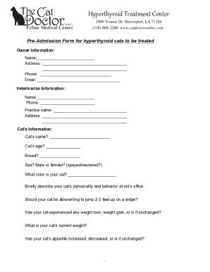 Fillable Online Hc Pre Admission Form Revised Fax Email