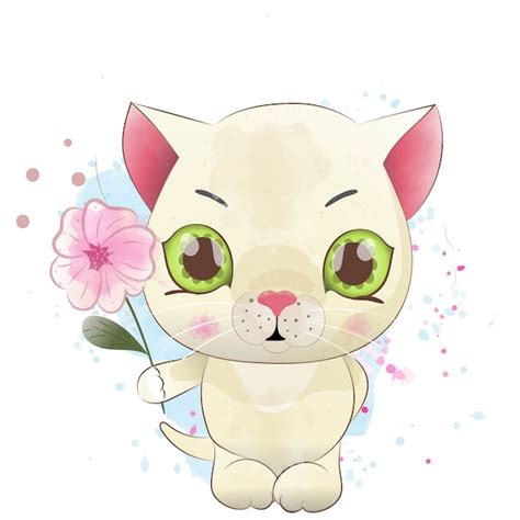 Premium Vector Cute Cat Illustration