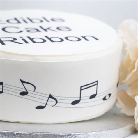 Music Notes Edible Icing Cake Ribbon Side Strips Artofit