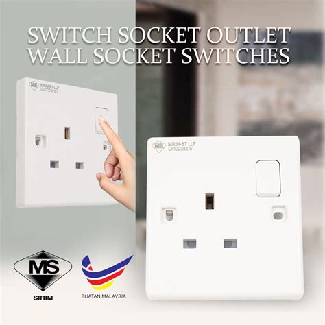 Ums 13a Switch Socket Outlet Wall Socket Switches Sirim Approved 1w Gang 1 Way Single Pole