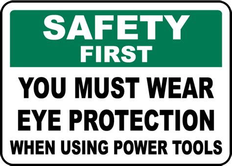 You Must Wear Eye Protection Sign I2027 By