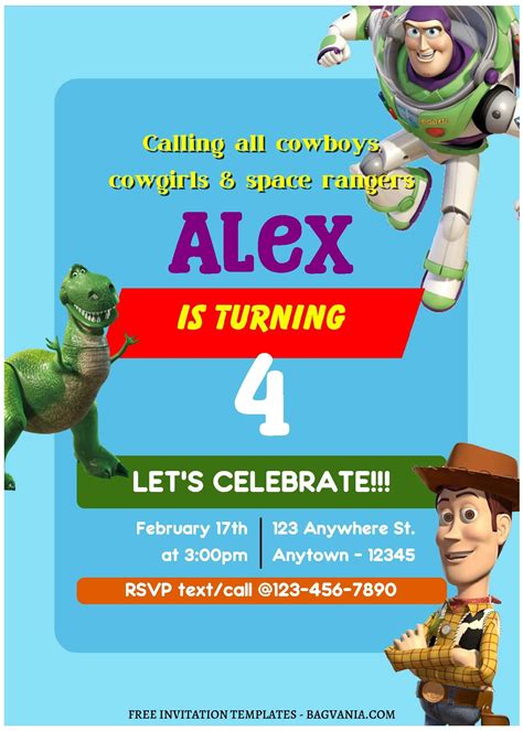 Editable Toy Story Birthday Invitation Printable Toy Story Invitation