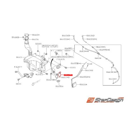 Pompe lave glace arrière origine SUBARU WRX STI 06 10 Stef Design