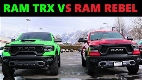 2021 Ram TRX Vs 2021 Ram Rebel Is The TRX Really Worth 35 000 More