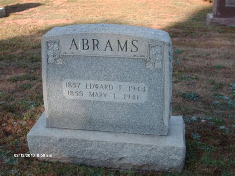 Edward Thomas Abrams 1857 1943 Find A Grave Memorial