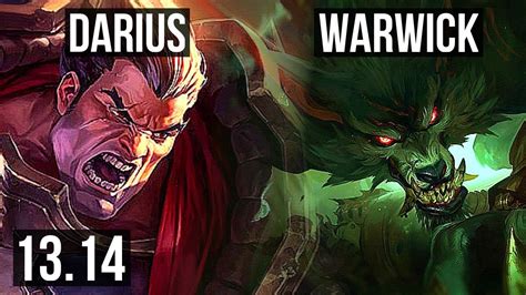 Darius Vs Warwick Top 2 1m Mastery 7 Solo Kills 300 Games Euw