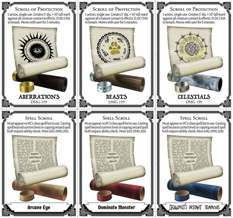 Scroll Cards For Dandd 5e — Cryptocartographer