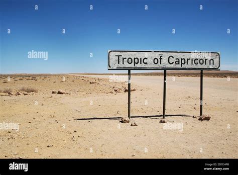 Tropic of Capricorn sign in Namibia Stock Photo - Alamy