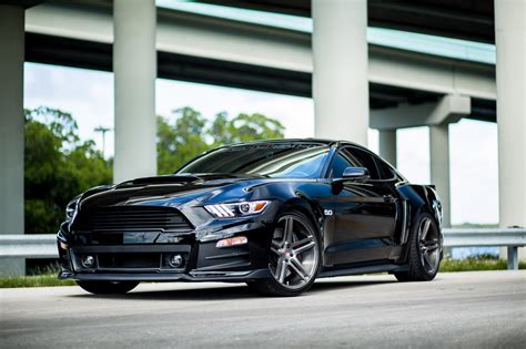 Vossen Deep Concave Wheels On Black Mustang 50 — Gallery