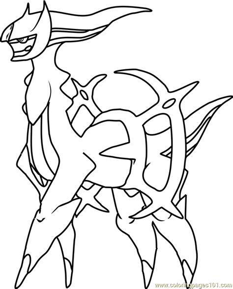 Arceus Pokemon Coloring Page For Kids Free Pokemon Printable Coloring