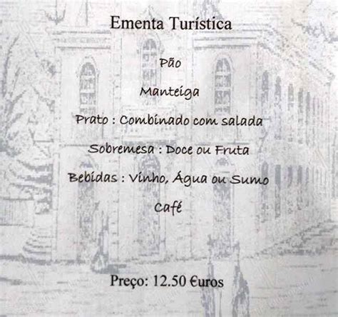 Menu Em Cafetaria Do Museu Nacional Do Teatro Lisboa