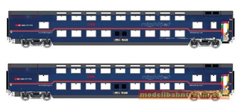 LS Models 97000n 2er Set Doppelstockschlafwagen ÖBB Nightjet Ep VI