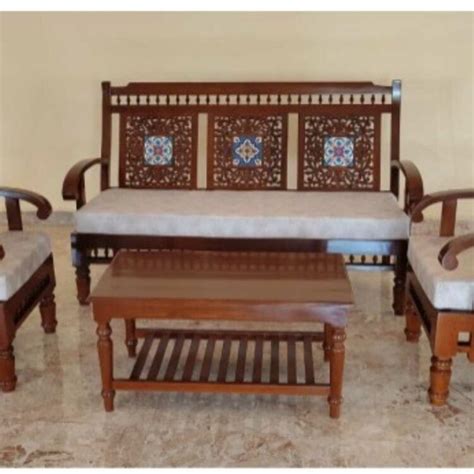 Burma Teak Wood Sofa Set SS 0400 Lakshmis Home Style