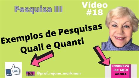 Exemplos De Pesquisas Quantitativa E Qualitativa YouTube