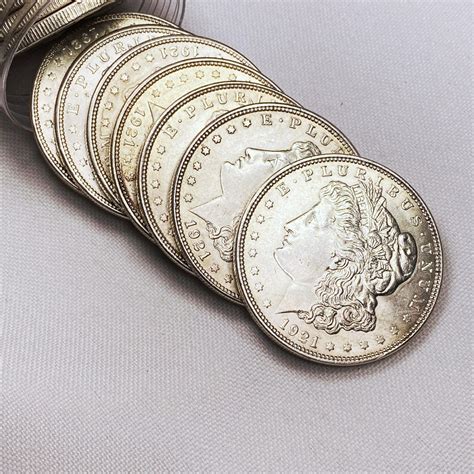 Sold Price 1921 Morgan Silver Dollars Roll 20 BU September 6