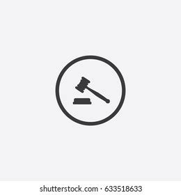 Gavel Icon Silhouette Vector Illustration Stock Vector (Royalty Free) 633518633 | Shutterstock