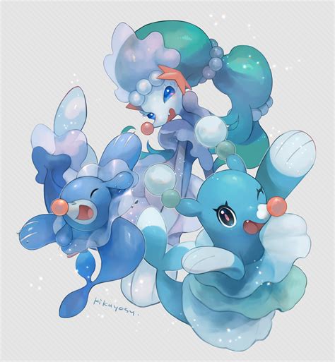 Popplio Primarina And Brionne Pokemon Drawn By Kikuyoshi Tracco