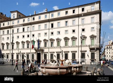 Palazzo Chigi in Rome - Residence of the Italian Prime Minister Stock ...