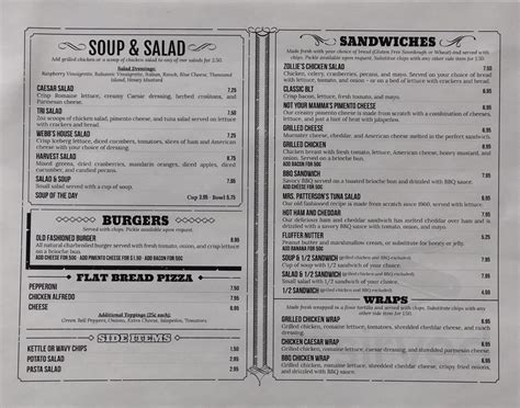 Webb S Ice Cream Soda Fountain Menu In Smithville Tennessee USA