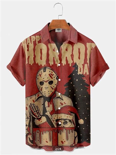 Camisas Hawaianas De Personajes De Monstruos De La Pel Cula De Terror