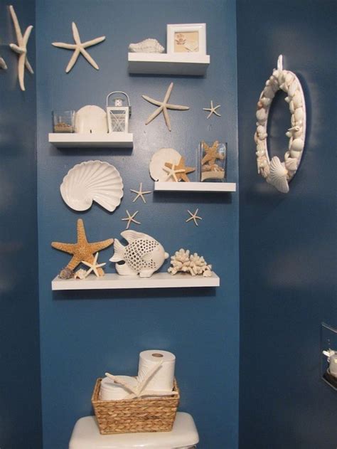 Seashell Bathroom Decor Ocean Themed Bathroom Decor Beach Style