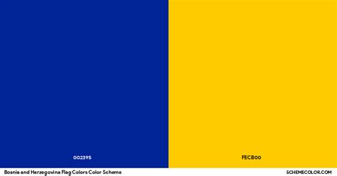 Bosnia and Herzegovina Flag Colors - Flags - SchemeColor.com