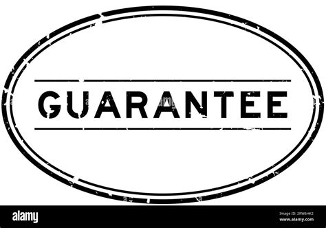 Grunge Black Guarantee Word Oval Rubber Seal Stamp On White Background