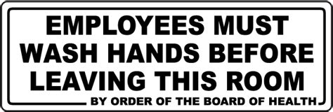 Employees Must Wash Hands Label Save 10 Instantly