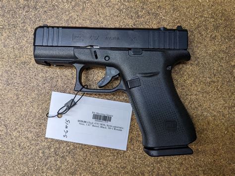 Glock 43x Mos Semi Automatic 9mm 341 Barrel Black 101 Rounds