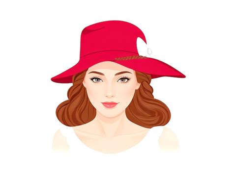 Premium Vector Woman With Braid Hairstyle Wearing Hat Vector Aigenerated