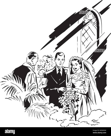 Wedding Ceremony Clipart Black And White