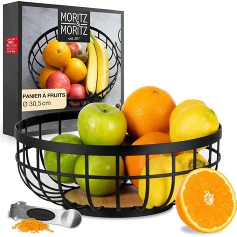 Moritz Moritz Corbeille Fruit En M Tal Noir Cm Coupe A Fruit