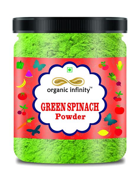 Organic Infinity Green Spinach Leaf Powder Palak Leaf Powder 500 X