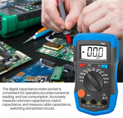 Digital Multimeter Portable Capacitor Meter Pf F Professional