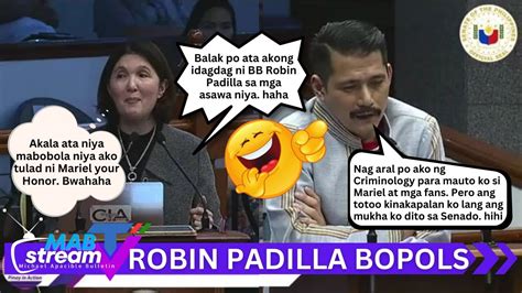 Senatoy Robin Padilla Napahiya At Naging Katatawanan Ng Kapwa Senador