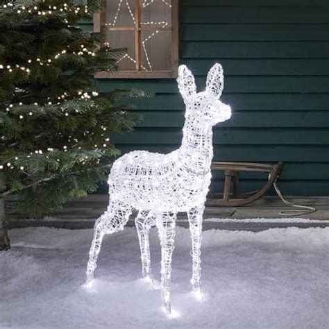 Lights4fun Christmas Battery Operated Figure Light Up Acrylic Reindeer