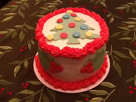 Fondant And Buttercream Christmas Cake Christmas Cake Cake Cupcake Cakes