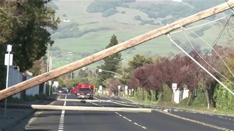 High Winds Cause Downed Power Lines Outage In Petaluma Nbc Bay Area