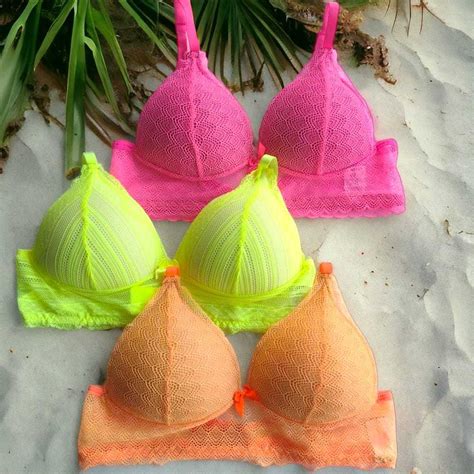Suti Top Neon Bojo Em Renda Blogueirinha Lingerie Soutien Top Bojo Shopee Brasil