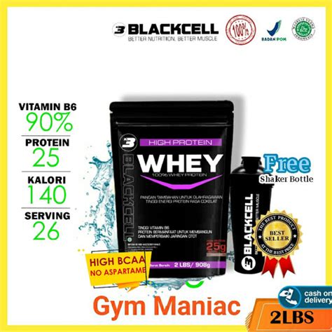 Jual Blackcell Whey Protein 2lb 2lbs 2 Lb Lbs Black Cell Free Shaker Diet Kab Bogor Gym