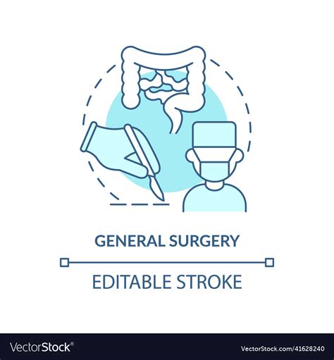 General Surgery Turquoise Concept Icon Royalty Free Vector