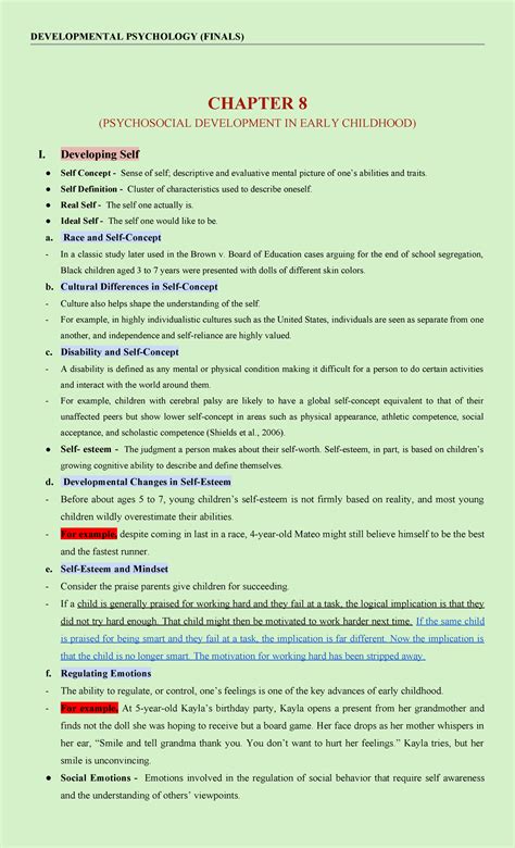 Chapter 8 - Psychosocial Development in Early Childhood (Dev Psych