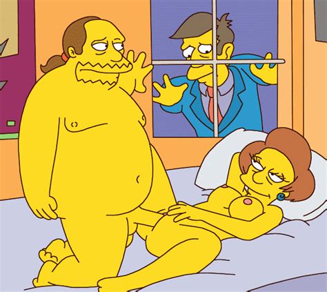 Rule 34 Comic Book Guy Edna Krabappel Female Human Male Seymour Skinner Straight Tagme The